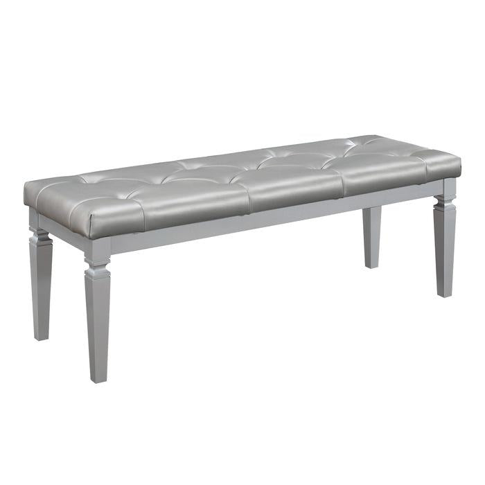 Allura Bed Bench in Silver 1916-FBH - U&U Home Budget Furniture (Carteret, NJ)