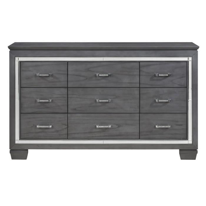 Allura Dresser in Gray 1916GY-5 - U&U Home Budget Furniture (Carteret, NJ)
