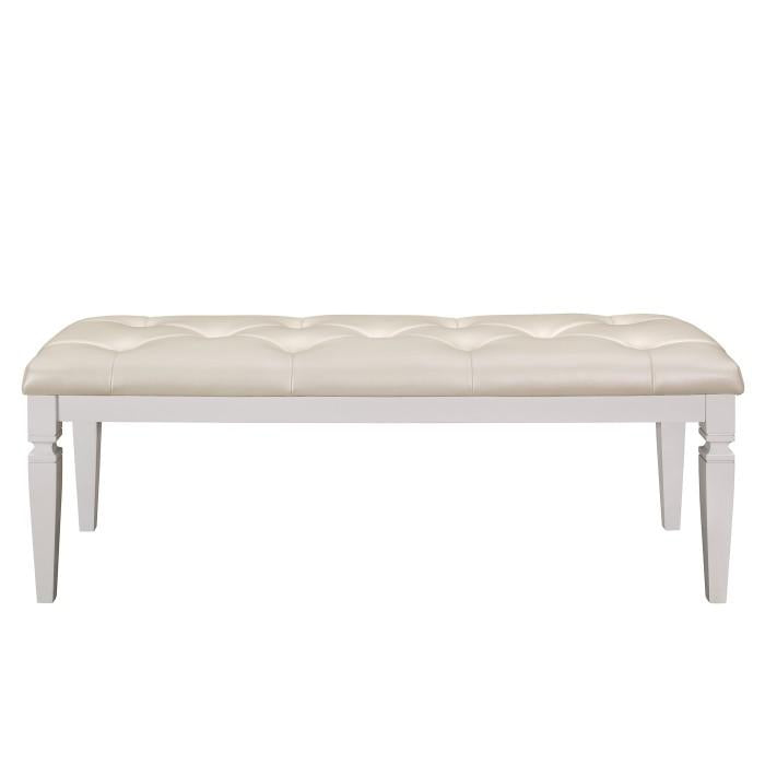 Allura Bed Bench in White 1916W-FBH - U&U Home Budget Furniture (Carteret, NJ)