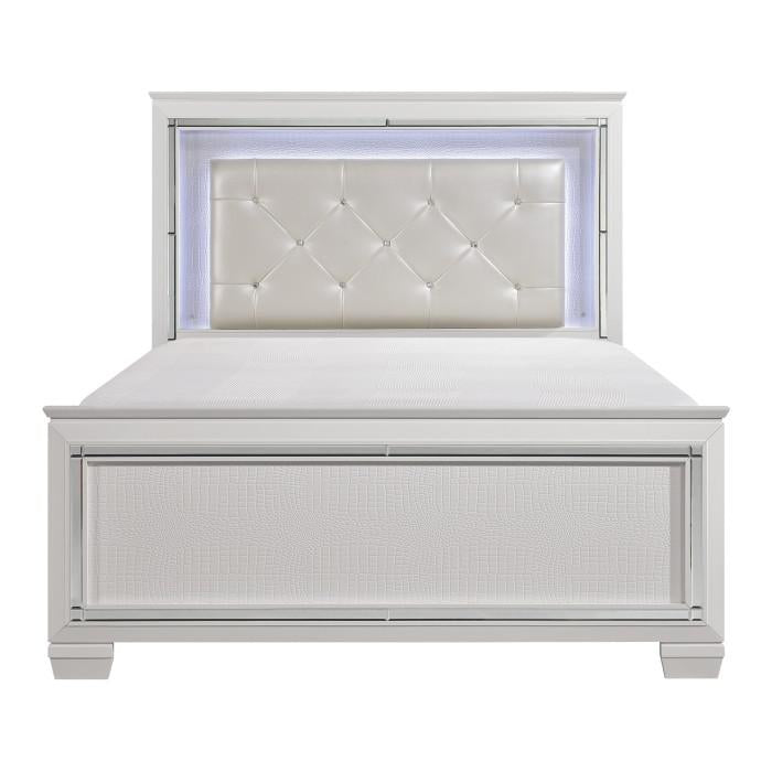 Allura Full Panel Bed in White 1916FW-1* - U&U Home Budget Furniture (Carteret, NJ)