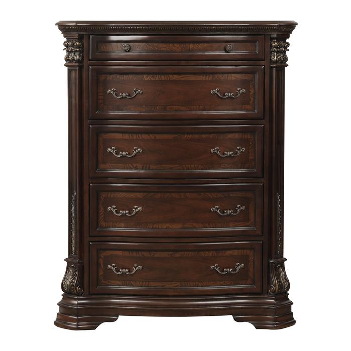 Antoinetta Chest in Warm Cherry 1919-9 - U&U Home Budget Furniture (Carteret, NJ)