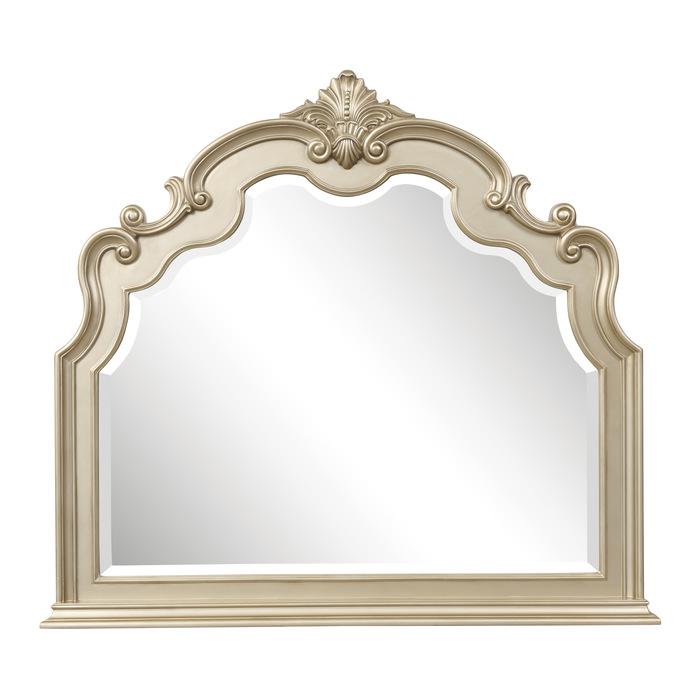 Antoinetta Mirror in Champagne Wood 1919NC-6 - U&U Home Budget Furniture (Carteret, NJ)