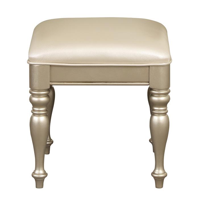 Antoinetta Vanity Stool in Champagne Wood 1919NC-14 - U&U Home Budget Furniture (Carteret, NJ)