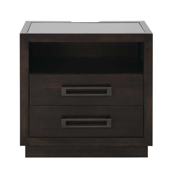 Larchmont Nightstand in Charcoal 5424-4 - U&U Home Budget Furniture (Carteret, NJ)