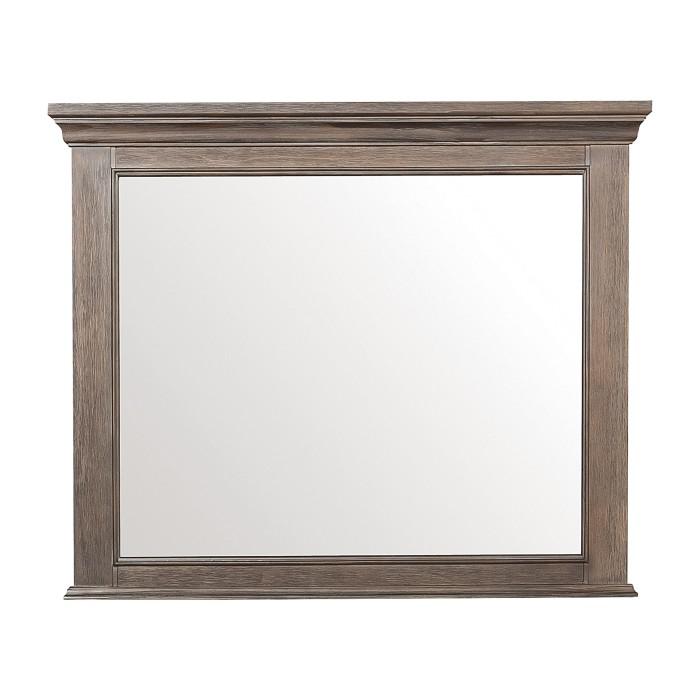Taulon Mirror in Dark Oak 5438-6 - U&U Home Budget Furniture (Carteret, NJ)