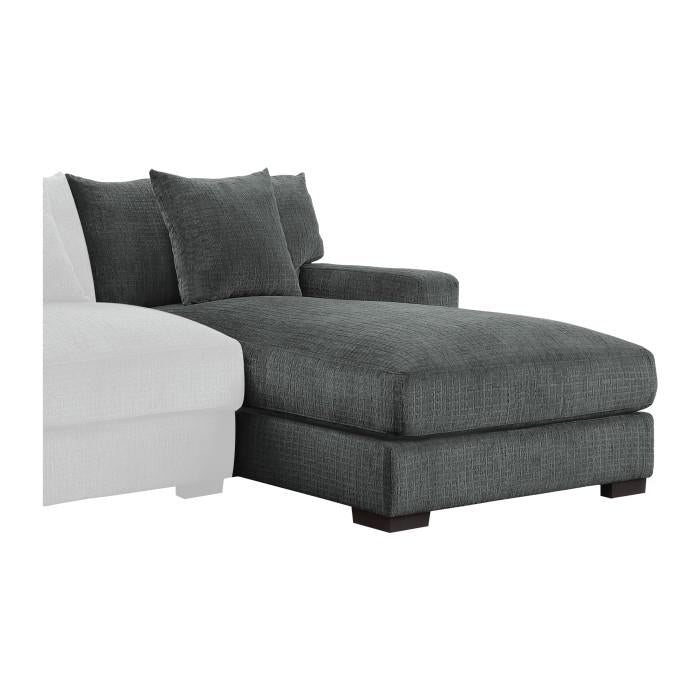Worchester Right Side Chaise in Gray 9857DG-RC - U&U Home Budget Furniture (Carteret, NJ)