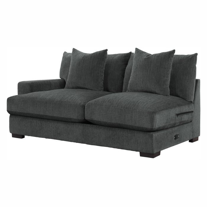 Worchester Left Side 2-Seater in Gray 9857DG-2L - U&U Home Budget Furniture (Carteret, NJ)