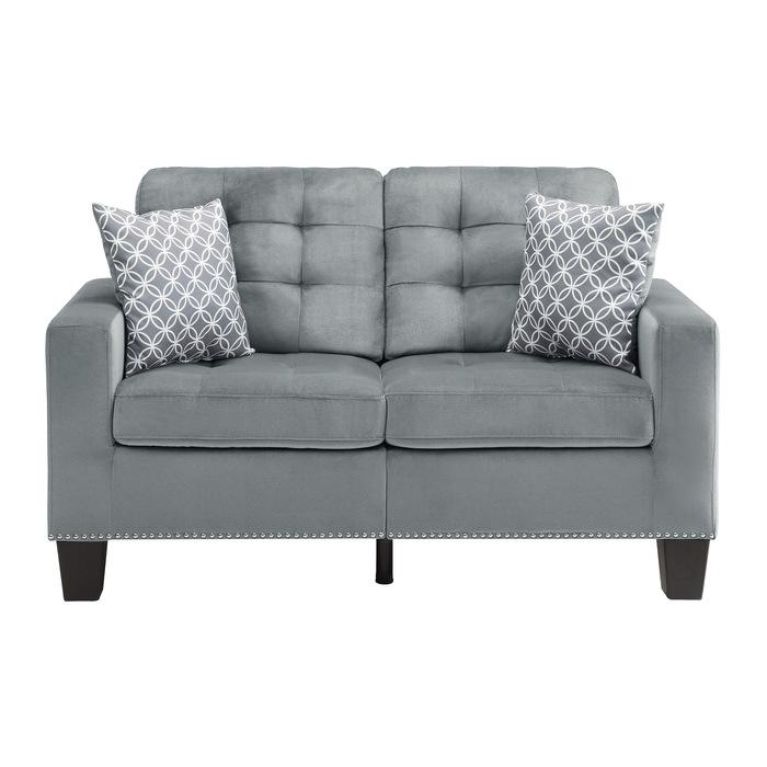 Lantana Loveseat in Gray 9957GY-2 - U&U Home Budget Furniture (Carteret, NJ)