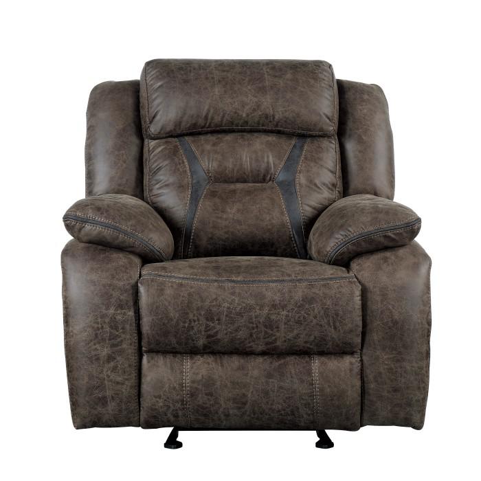 Madrona Glider Reclining Chair in Dark Brown 9989DB-1 - U&U Home Budget Furniture (Carteret, NJ)