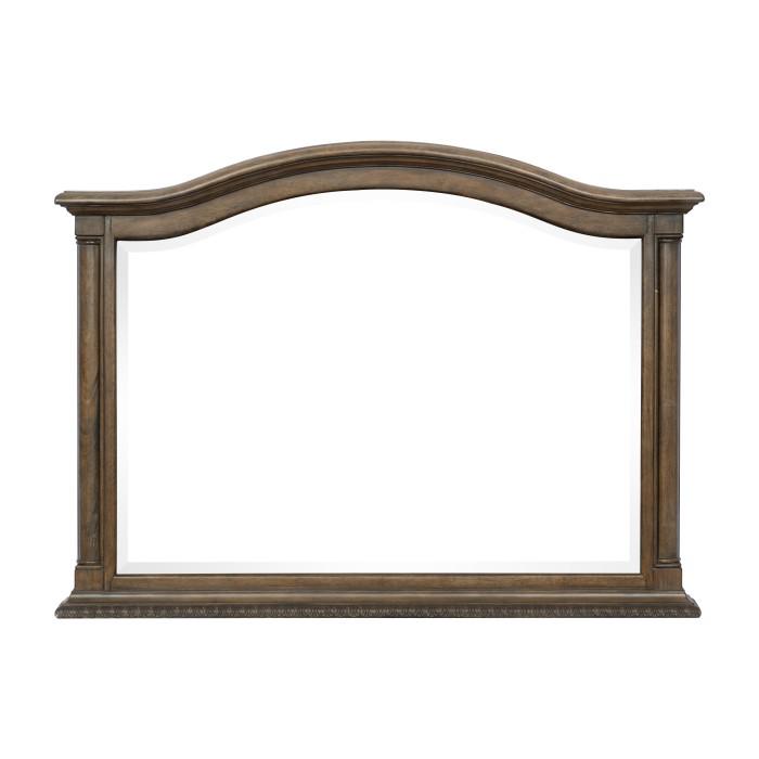 Rachelle Mirror in Weathered Pecan 1693-6 - U&U Home Budget Furniture (Carteret, NJ)