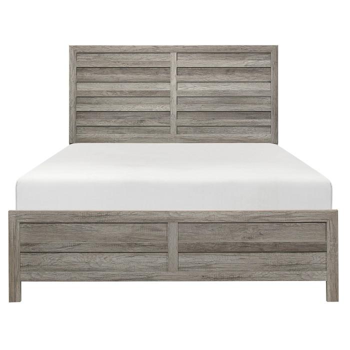 Mandan Full Panel Bed in Weathered Gray 1910GYF-1* - U&U Home Budget Furniture (Carteret, NJ)