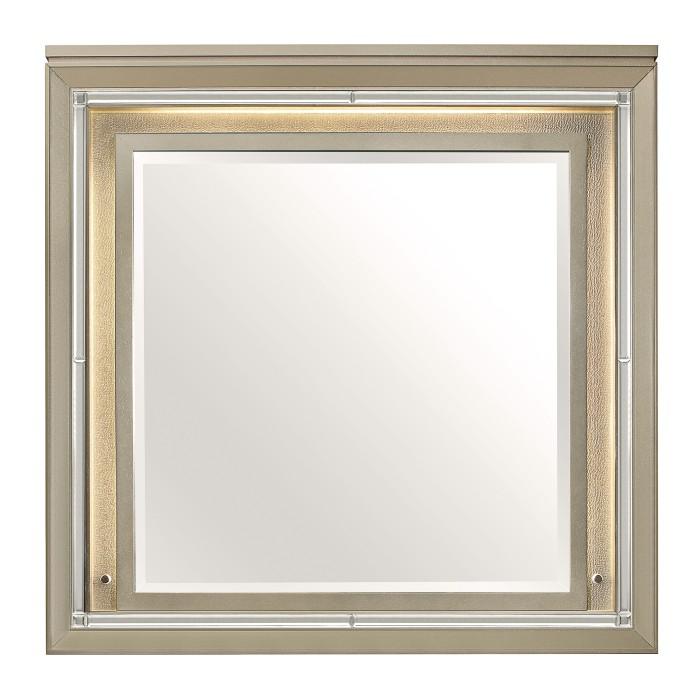 Youth Loudon Mirror in Champagne Metallic B1515-6 - U&U Home Budget Furniture (Carteret, NJ)