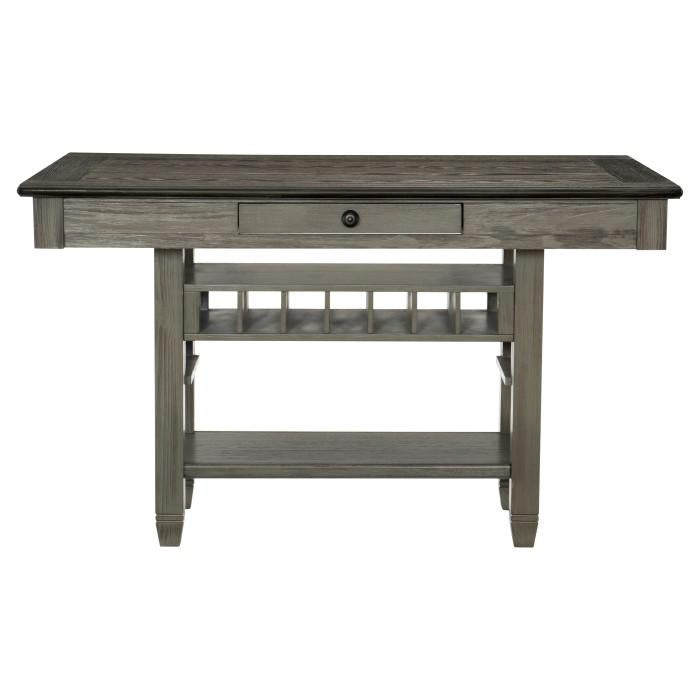 Granby Counter Height Dining Table in Coffee and Antique Gray 5627GY-36* - U&U Home Budget Furniture (Carteret, NJ)