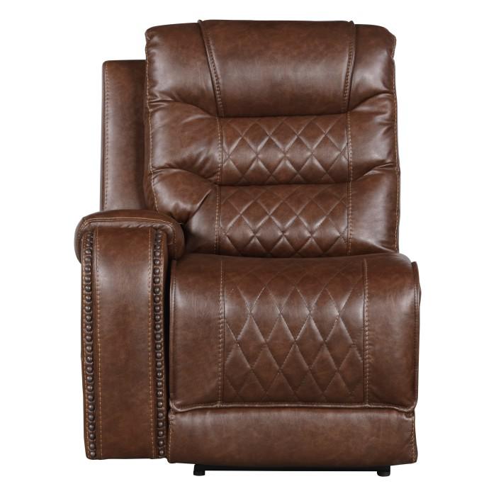 Putnam Power Left Side Reclining Chair with USB Port in Brown 9405BR-LRPW - U&U Home Budget Furniture (Carteret, NJ)