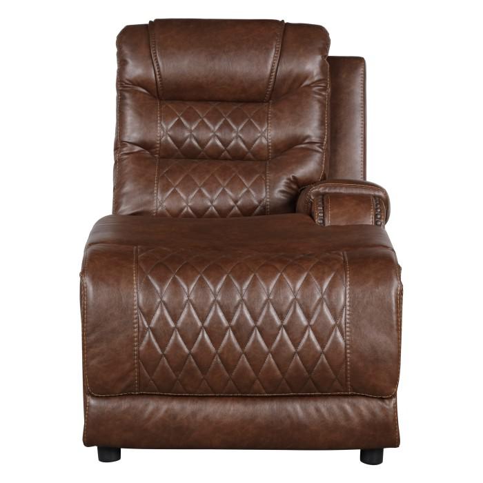 Putnam Power Right Side Reclining Chaise with USB Port in Brown 9405BR-RCPW - U&U Home Budget Furniture (Carteret, NJ)