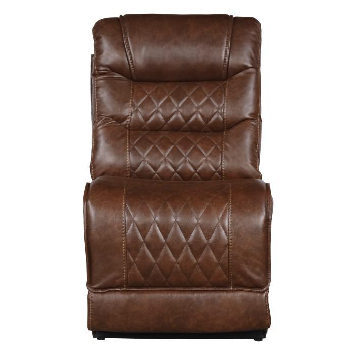 Putnam Armless Chair in Brown 9405BR-AC - U&U Home Budget Furniture (Carteret, NJ)