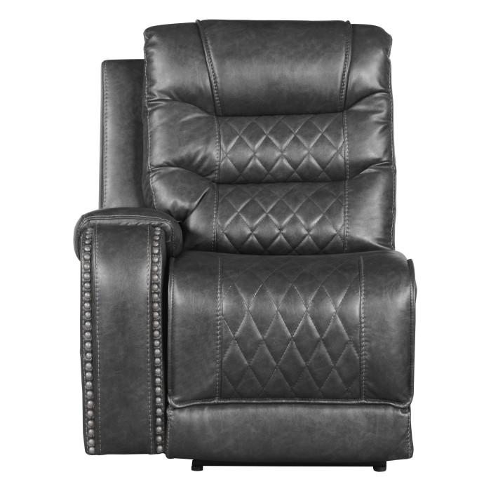 Putnam Power Left Side Reclining Chair with USB Port in Gray 9405GY-LRPW - U&U Home Budget Furniture (Carteret, NJ)