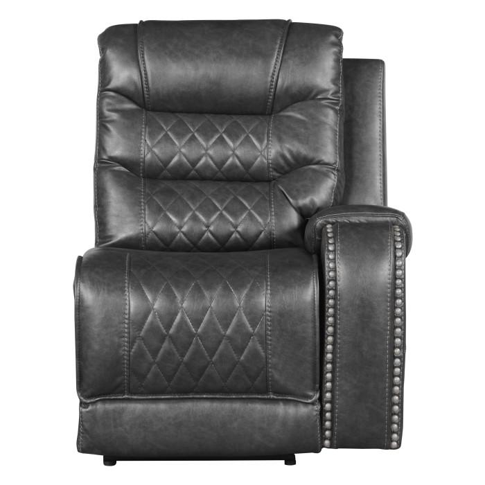 Putnam Power Right Side Reclining Chair with USB Port in Gray 9405GY-RRPW - U&U Home Budget Furniture (Carteret, NJ)