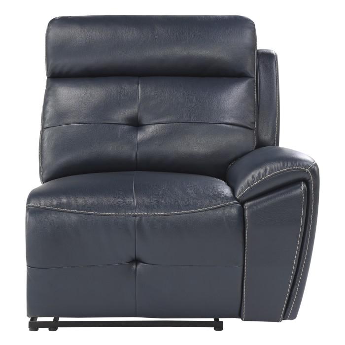 Avenue Right Side Reclining Chair in Navy 9469NVB-RR - U&U Home Budget Furniture (Carteret, NJ)