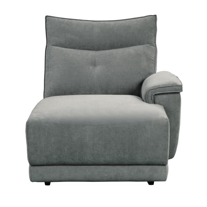 Tesoro Right Side Chaise in Dark Gray 9509DG-5R - U&U Home Budget Furniture (Carteret, NJ)