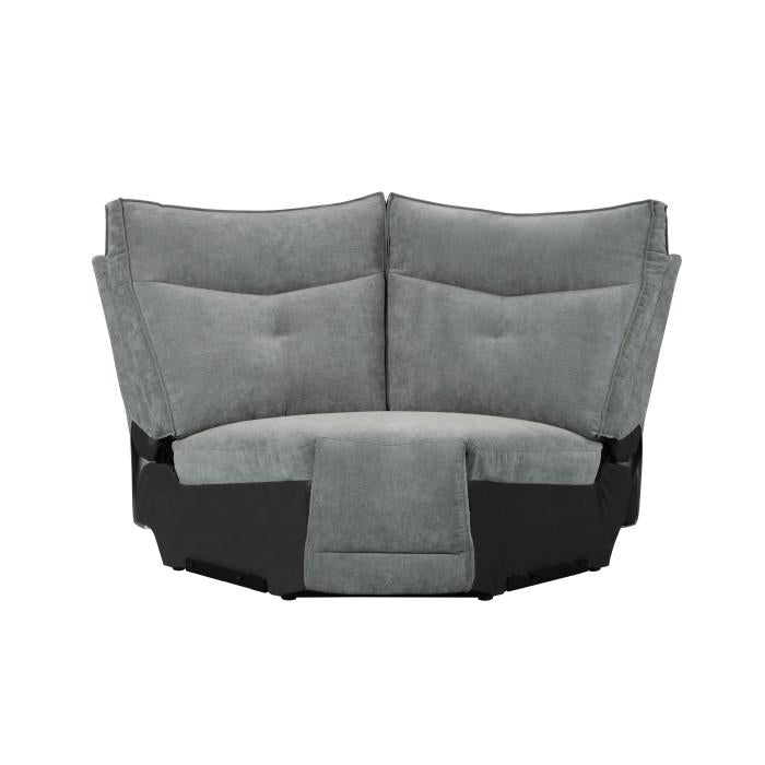 Tesoro Corner Seat in Dark Gray 9509DG-CR - U&U Home Budget Furniture (Carteret, NJ)