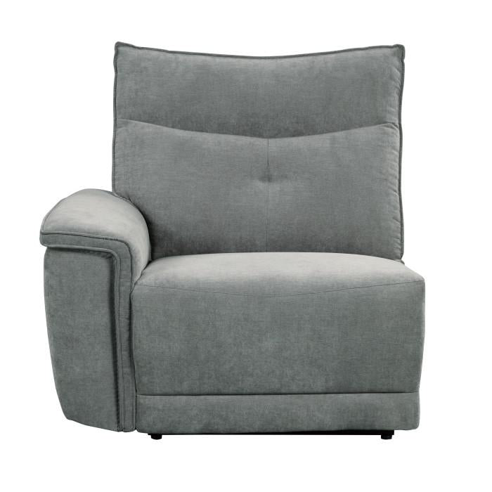 Tesoro Left Side Reclining Chair in Dark Gray 9509DG-LR - U&U Home Budget Furniture (Carteret, NJ)