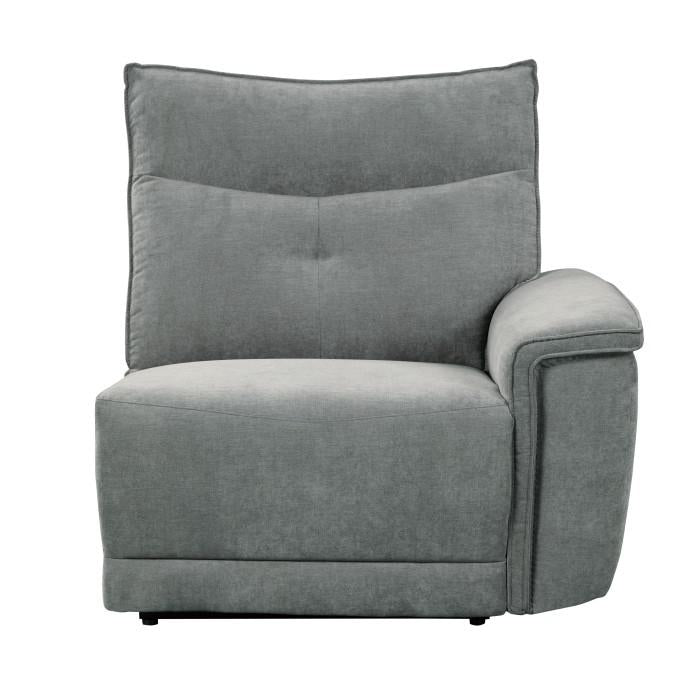 Tesoro Power Right Side Reclining Chair in Dark Gray 9509DG-RRPWH - U&U Home Budget Furniture (Carteret, NJ)