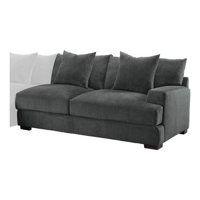 Worchester Right Side 2-Seater in Gray 9857DG-2R - U&U Home Budget Furniture (Carteret, NJ)