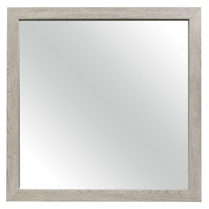 Quinby Mirror in Light Brown 1525-6 - U&U Home Budget Furniture (Carteret, NJ)