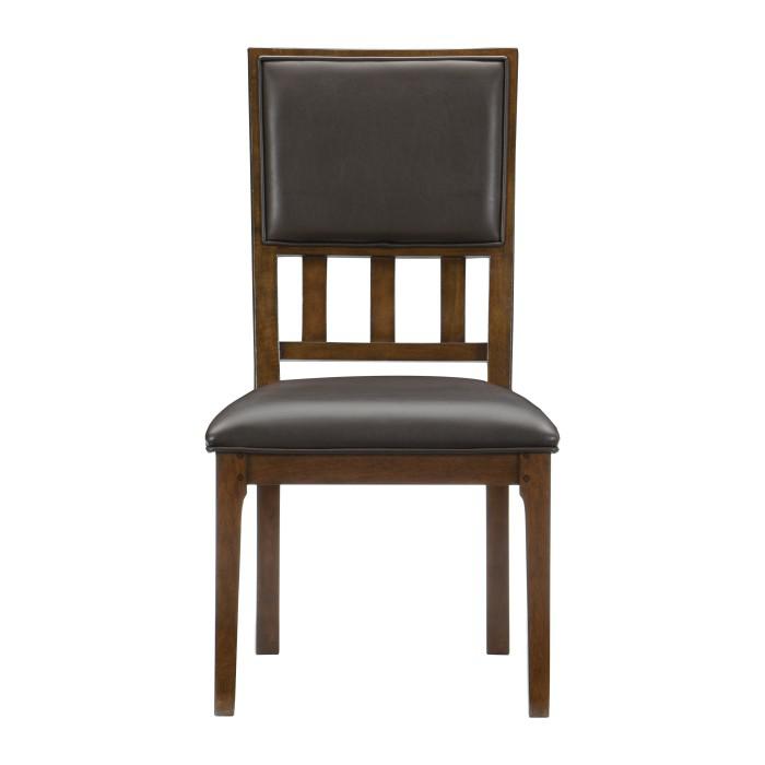 Frazier Park Side Chair in Dark Cherry (Set of 2) - U&U Home Budget Furniture (Carteret, NJ)
