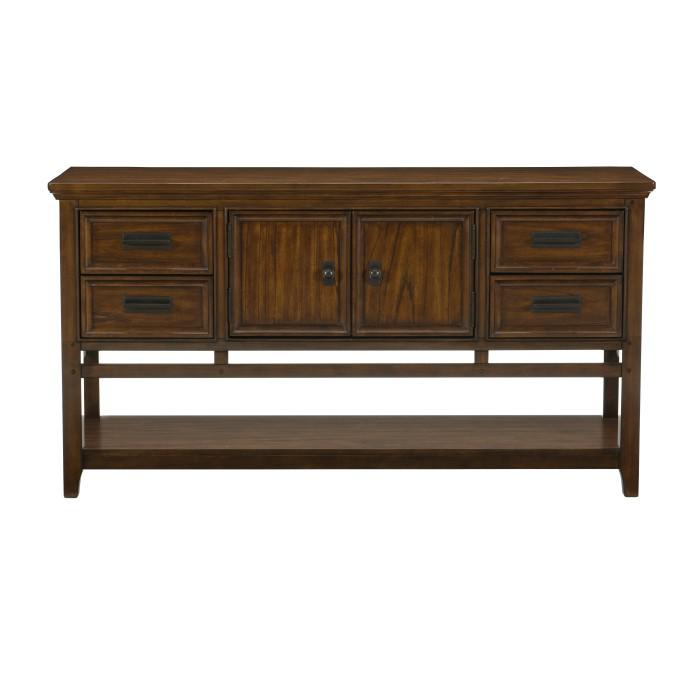 Frazier Park Server in Dark Cherry 1649-40 - U&U Home Budget Furniture (Carteret, NJ)