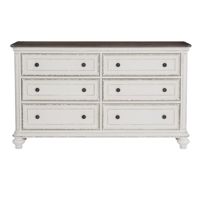 Baylesford Dresser in Two Tone 1624W-5 - U&U Home Budget Furniture (Carteret, NJ)