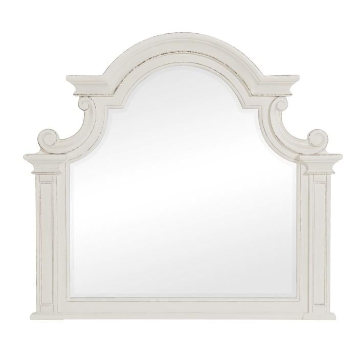 Baylesford Mirror in Antique White 1624W-6 - U&U Home Budget Furniture (Carteret, NJ)