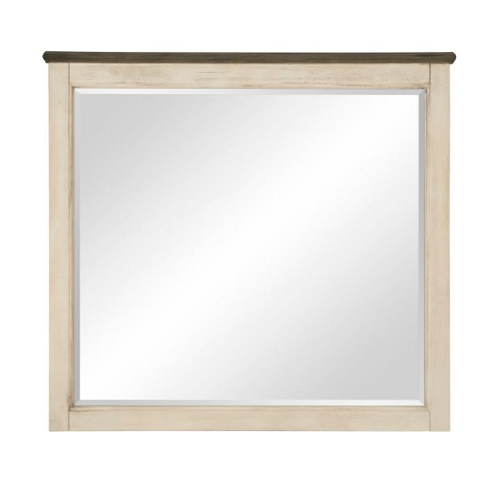Weaver Mirror in Antique white 1626-6 - U&U Home Budget Furniture (Carteret, NJ)