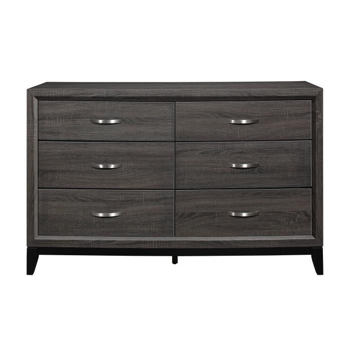 Davi Dresser in Gray 1645-5 - U&U Home Budget Furniture (Carteret, NJ)