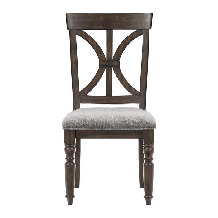 Cardano Side Chair in Charcoal (Set of 2) - U&U Home Budget Furniture (Carteret, NJ)