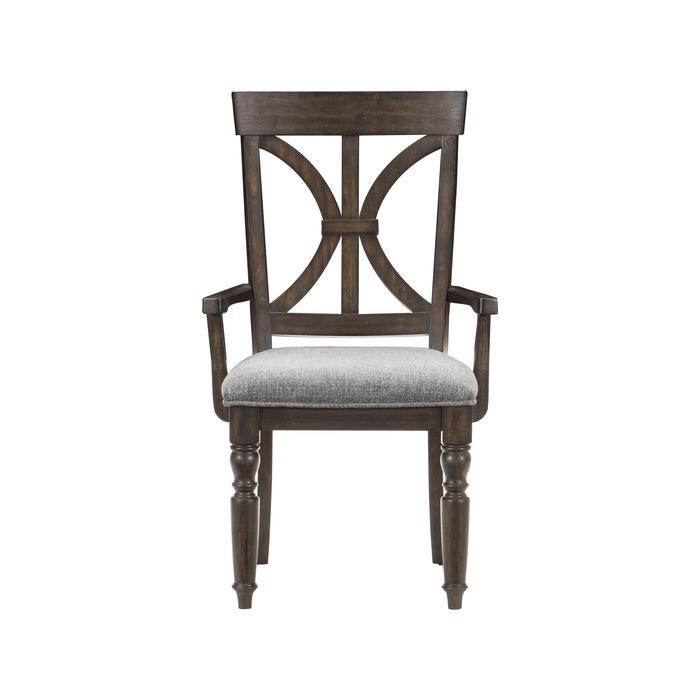 Cardano Arm Chair in Charcoal (Set of 2) - U&U Home Budget Furniture (Carteret, NJ)