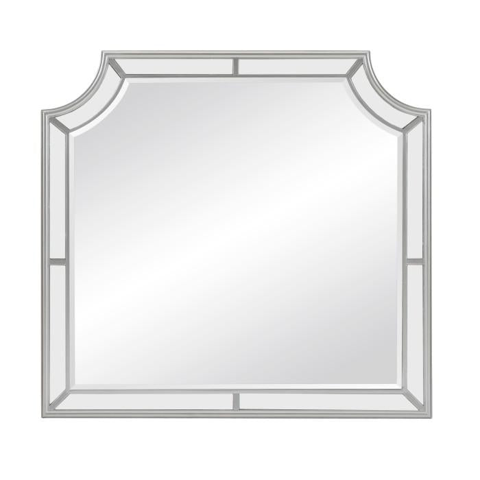 Avondale Mirror in Silver 1646-6 - U&U Home Budget Furniture (Carteret, NJ)