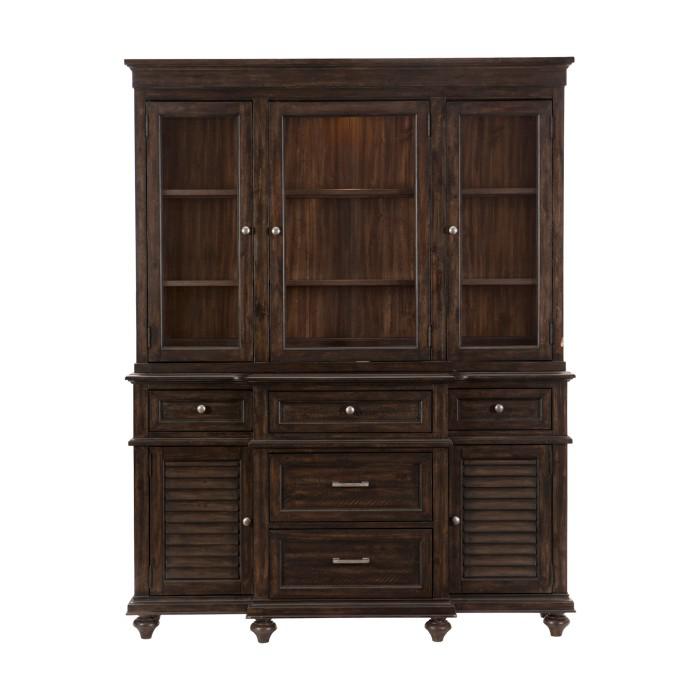 Cardano Buffet & Hutch in Charcoal 1689-50* - U&U Home Budget Furniture (Carteret, NJ)