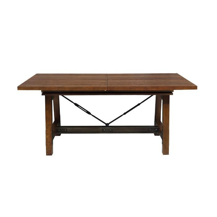 Holverson Dining Table in Rustic Brown 1715-94 - U&U Home Budget Furniture (Carteret, NJ)
