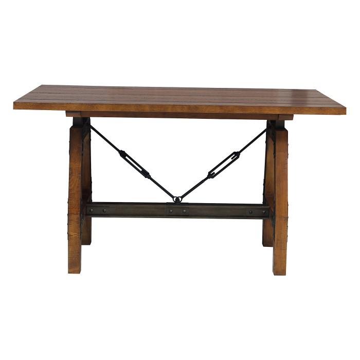 Holverson Counter Height Table in Rustic Brown 1715-36 - U&U Home Budget Furniture (Carteret, NJ)