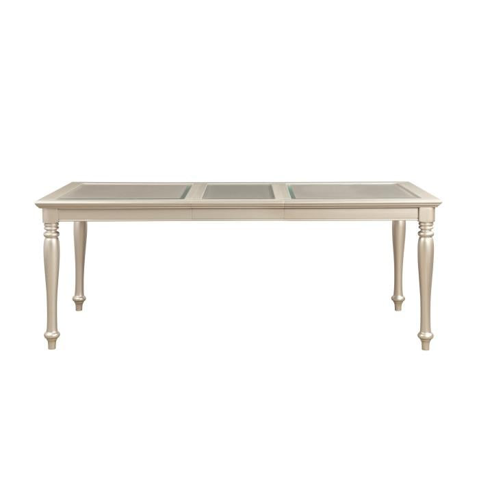Celandine Dining Table in Silver 1928-78NG - U&U Home Budget Furniture (Carteret, NJ)