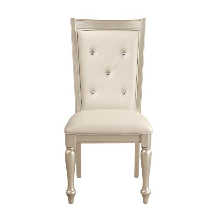 Celandine Side Chair in Silver (Set of 2) - U&U Home Budget Furniture (Carteret, NJ)