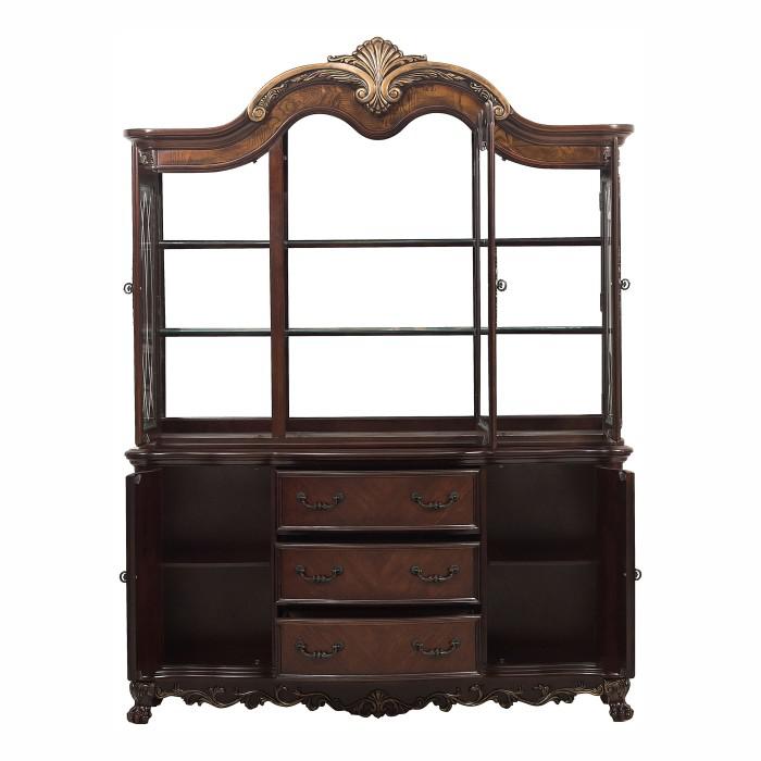 Deryn Park Buffet and Hutch in Dark Cherry 2243-50* - U&U Home Budget Furniture (Carteret, NJ)