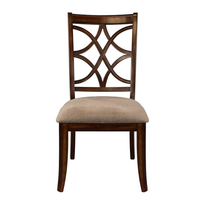 Keegan Side Chair in Cherry (Set of 2) - U&U Home Budget Furniture (Carteret, NJ)