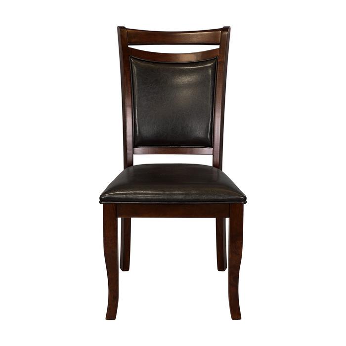 Maeve Side Chair in Dark Cherry (Set of 2) - U&U Home Budget Furniture (Carteret, NJ)