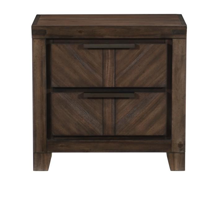 Parnell Nightstand in Rustic Cherry 1648-4 - U&U Home Budget Furniture (Carteret, NJ)