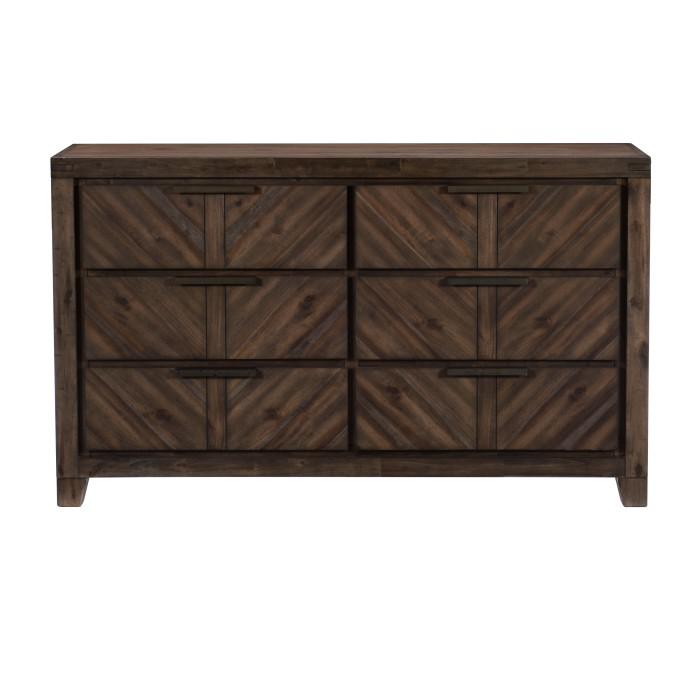 Parnell Dresser in Rustic Cherry 1648-5 - U&U Home Budget Furniture (Carteret, NJ)