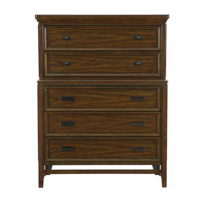 Frazier Chest in Dark Cherry 1649-9 - U&U Home Budget Furniture (Carteret, NJ)