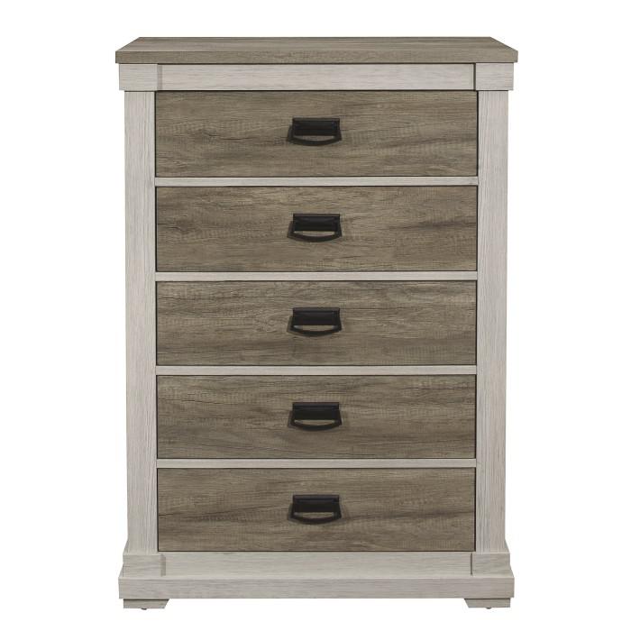 Arcadia Chest in White & Weathered Gray 1677-9 - U&U Home Budget Furniture (Carteret, NJ)